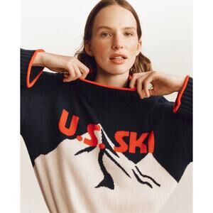 J. Crew U.S. Ski & Snowboard J.Crew graphic Rollneck sweater vintage wool Medium